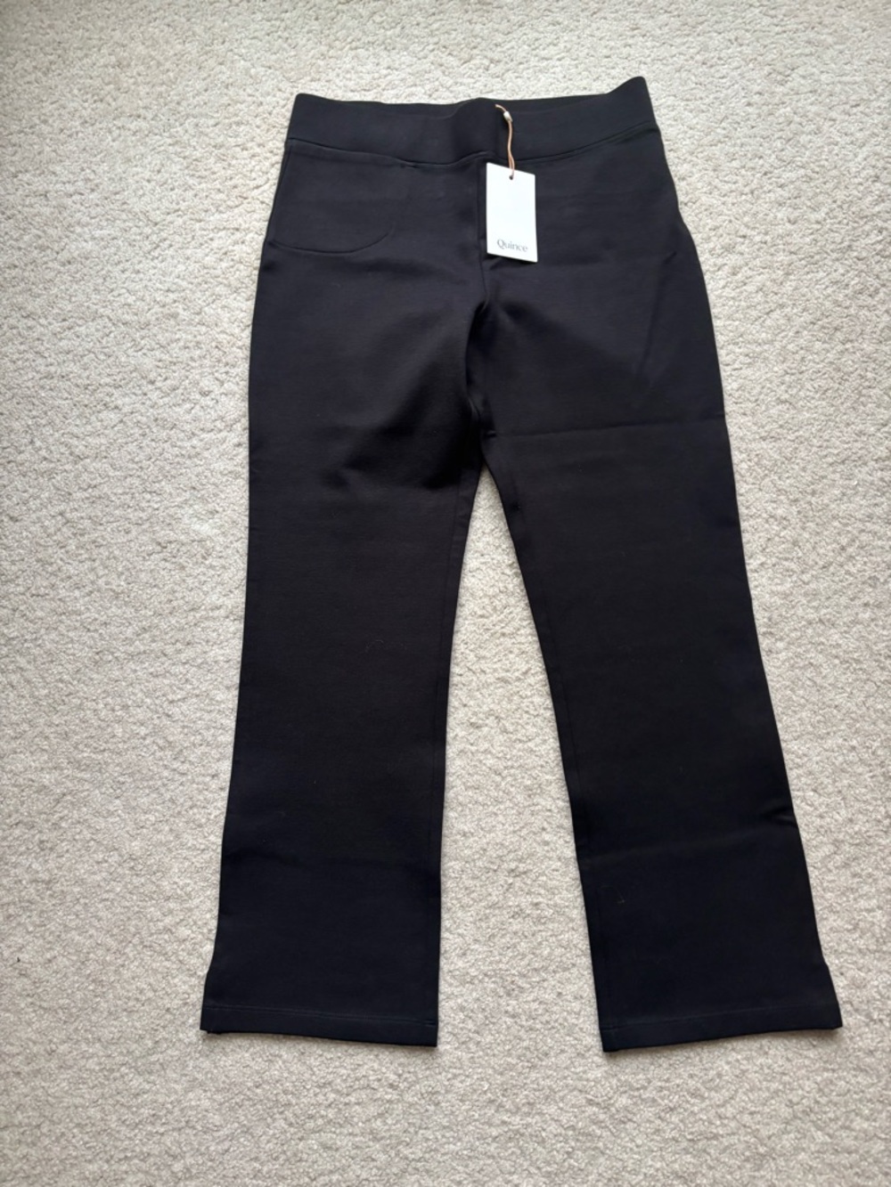 Quince Black Boot Cut Pants